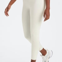 Leggings Crema Liso con Cruzado Crema Oscuro