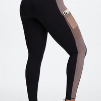 Licra negra con Bolsillo Crema